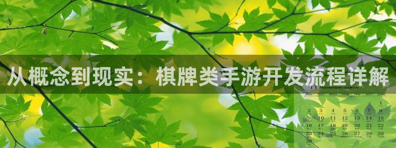 恒盛娱乐注册：从概念到现实：棋牌类手游开发流程详解